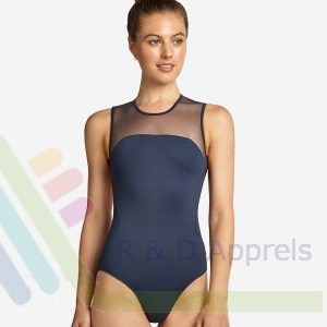 GW Navy Mesh Leotard